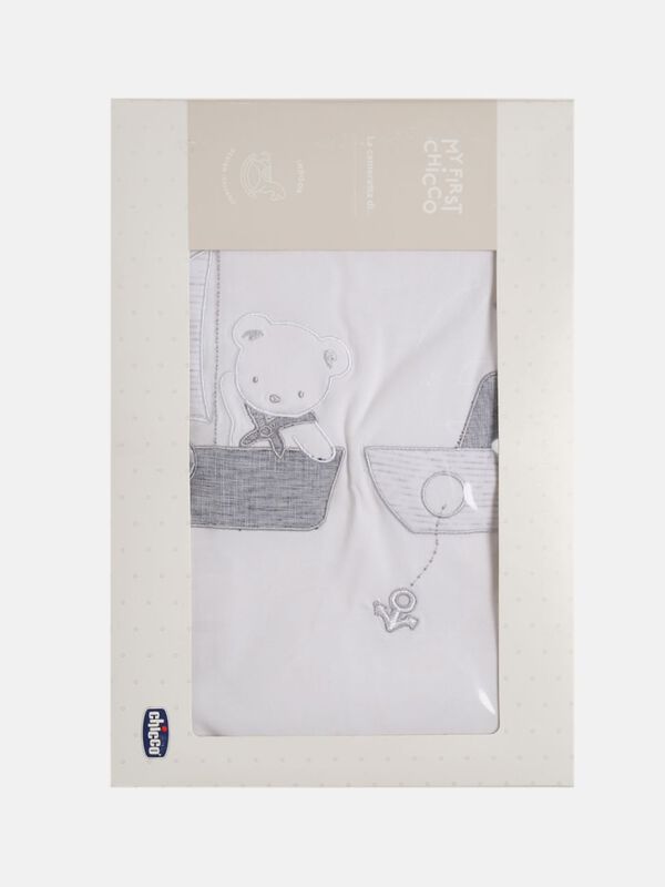 White and Grey Pram Blanket image number null